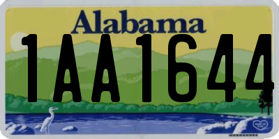 AL license plate 1AA1644