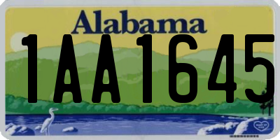 AL license plate 1AA1645