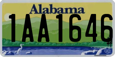AL license plate 1AA1646