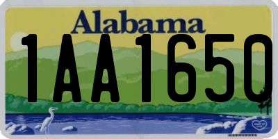 AL license plate 1AA1650