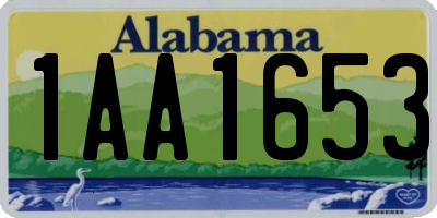 AL license plate 1AA1653