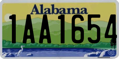 AL license plate 1AA1654