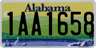 AL license plate 1AA1658