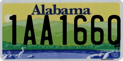 AL license plate 1AA1660