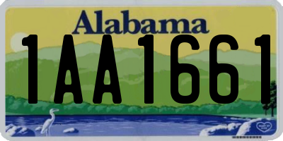 AL license plate 1AA1661