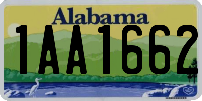 AL license plate 1AA1662