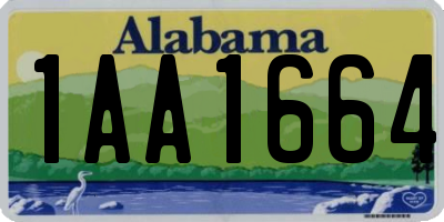 AL license plate 1AA1664