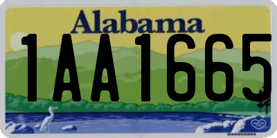 AL license plate 1AA1665