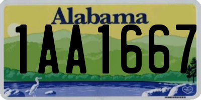 AL license plate 1AA1667