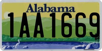 AL license plate 1AA1669