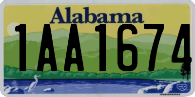 AL license plate 1AA1674