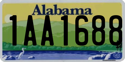 AL license plate 1AA1688