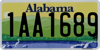 AL license plate 1AA1689