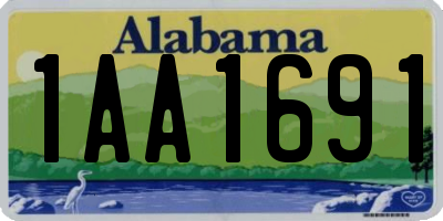 AL license plate 1AA1691