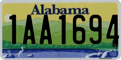 AL license plate 1AA1694