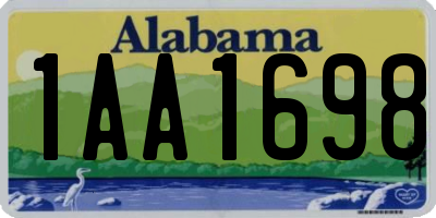 AL license plate 1AA1698