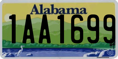 AL license plate 1AA1699