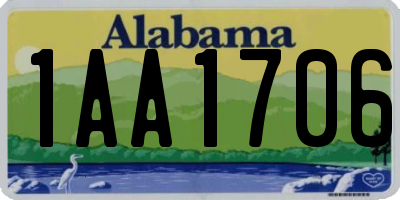 AL license plate 1AA1706