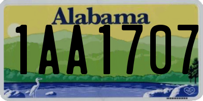 AL license plate 1AA1707