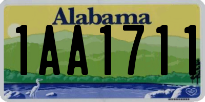 AL license plate 1AA1711