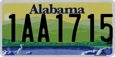 AL license plate 1AA1715