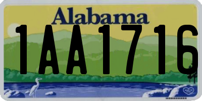 AL license plate 1AA1716