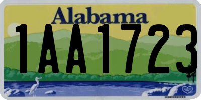 AL license plate 1AA1723