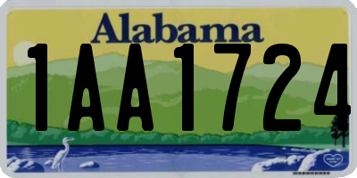 AL license plate 1AA1724