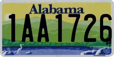 AL license plate 1AA1726