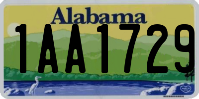 AL license plate 1AA1729