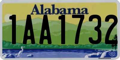 AL license plate 1AA1732