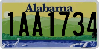 AL license plate 1AA1734