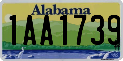 AL license plate 1AA1739