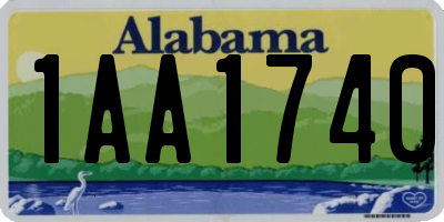 AL license plate 1AA1740