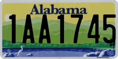 AL license plate 1AA1745