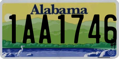 AL license plate 1AA1746