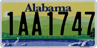 AL license plate 1AA1747