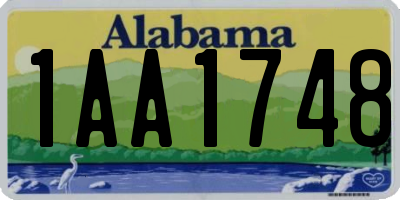 AL license plate 1AA1748