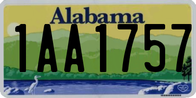 AL license plate 1AA1757