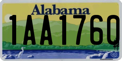 AL license plate 1AA1760