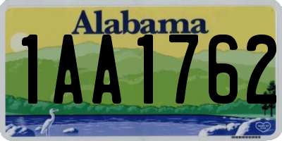 AL license plate 1AA1762