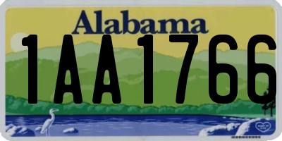 AL license plate 1AA1766