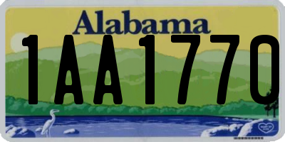 AL license plate 1AA1770