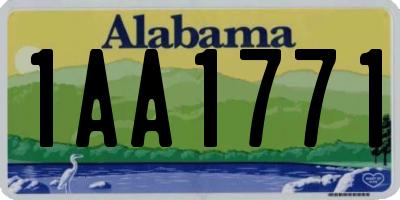 AL license plate 1AA1771