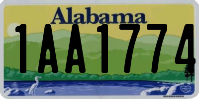 AL license plate 1AA1774