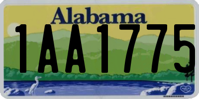 AL license plate 1AA1775