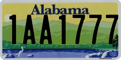 AL license plate 1AA1777