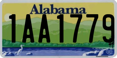 AL license plate 1AA1779