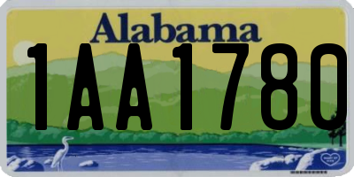 AL license plate 1AA1780