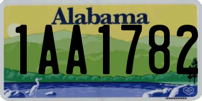 AL license plate 1AA1782